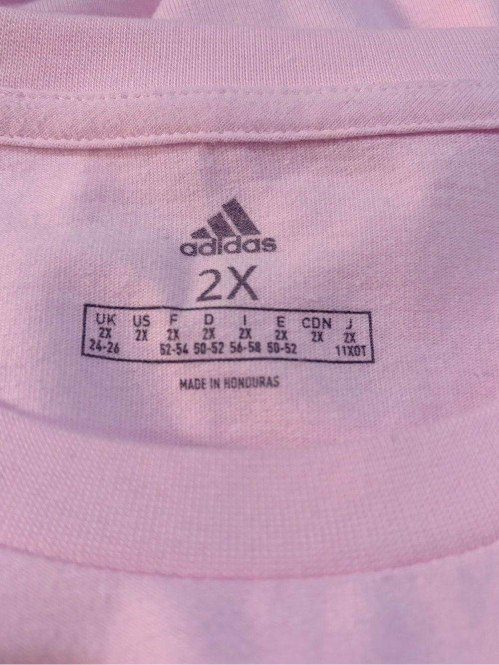 NWT Adidas Plus Size Pink Logo Essentials Dress Cotton 2X New - Picture 3 of 5